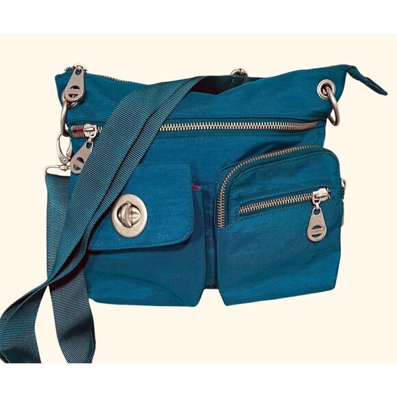 Baggallini Modern Everywhere Slim Crossbody in Turquoise Blue - Picture 1 of 9